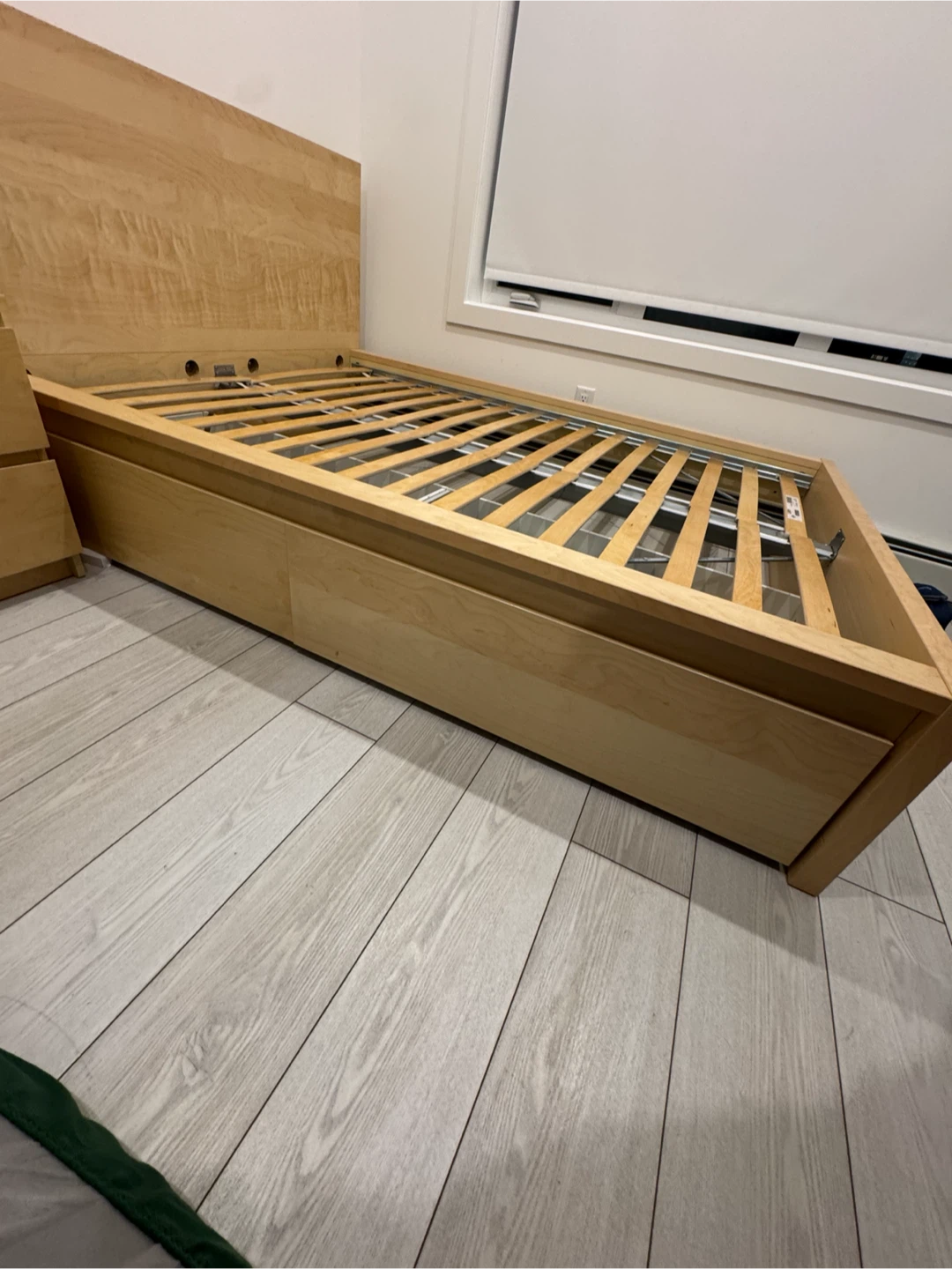 IKEA Full/ Double Bed Frame with Nightstand and 2 Drawers - photo 2