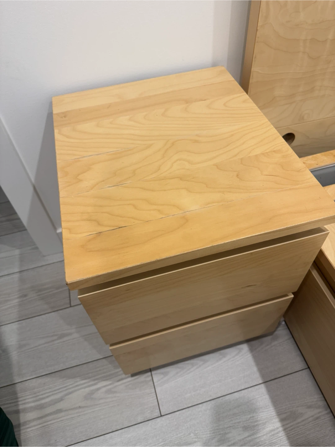 IKEA Full/ Double Bed Frame with Nightstand and 2 Drawers - photo 4