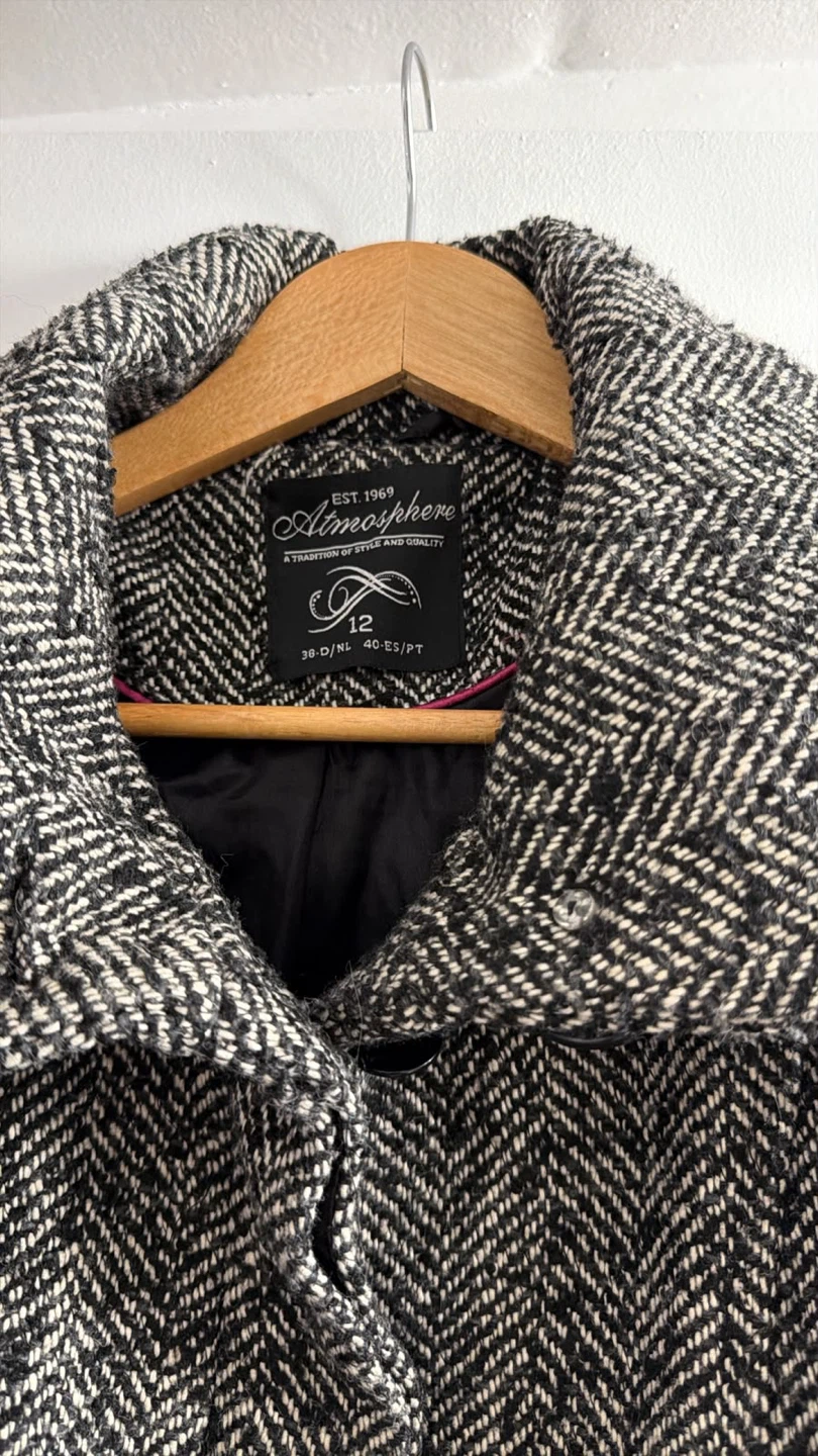 Atmosphere Herringbone Belted Coat - photo 3