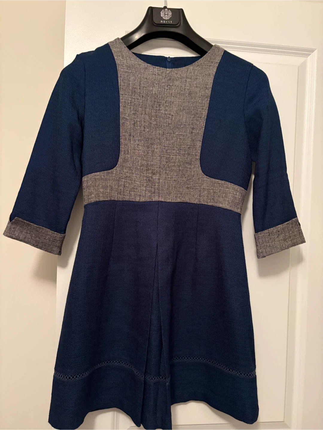 Hörst Blue and Grey Colour-Block Dress - photo 2