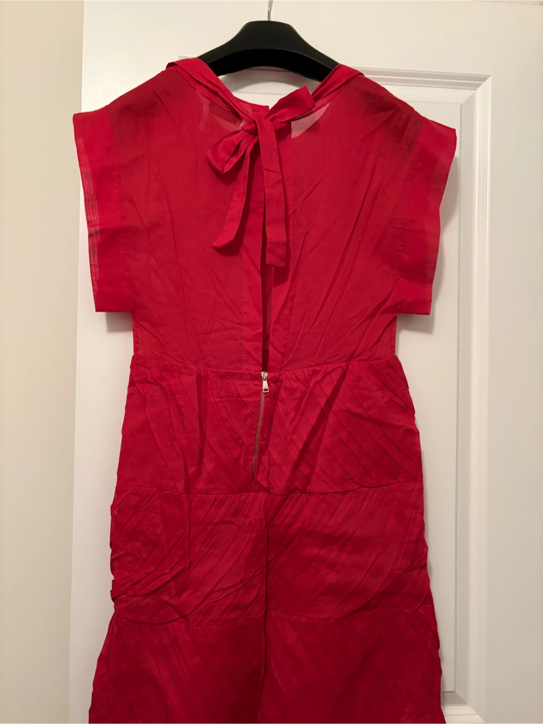 Red Pleated Detail Mini Dress - photo 2