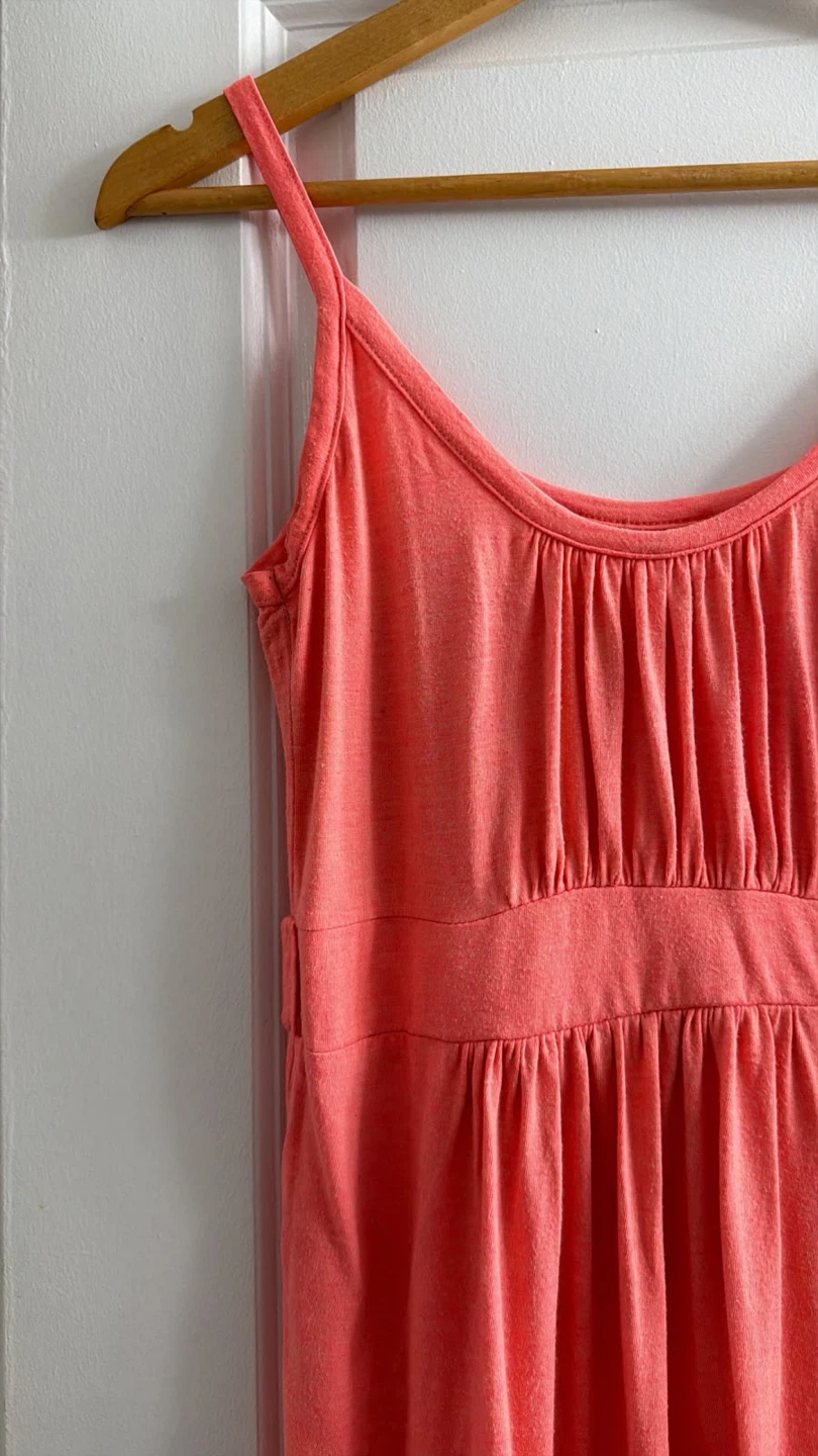 Coral spaghetti strap tank top
