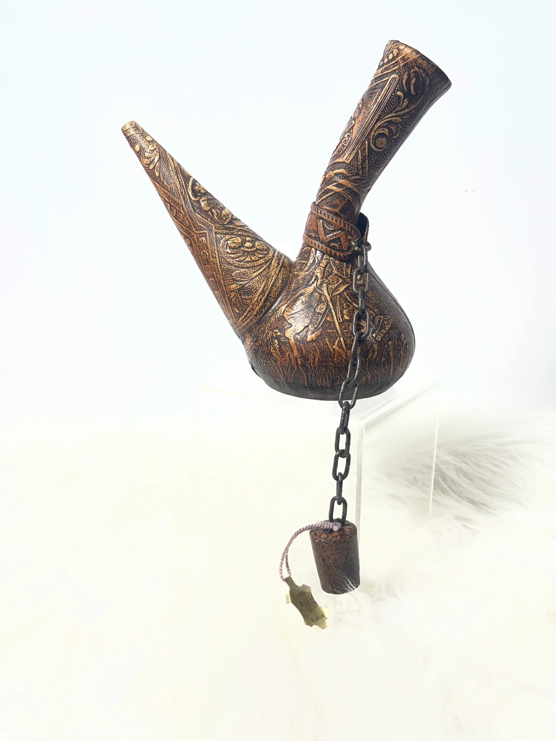 Vintage 1970s Spanish Leather-Wrapped Wine Decanter (Porrón) - photo 4