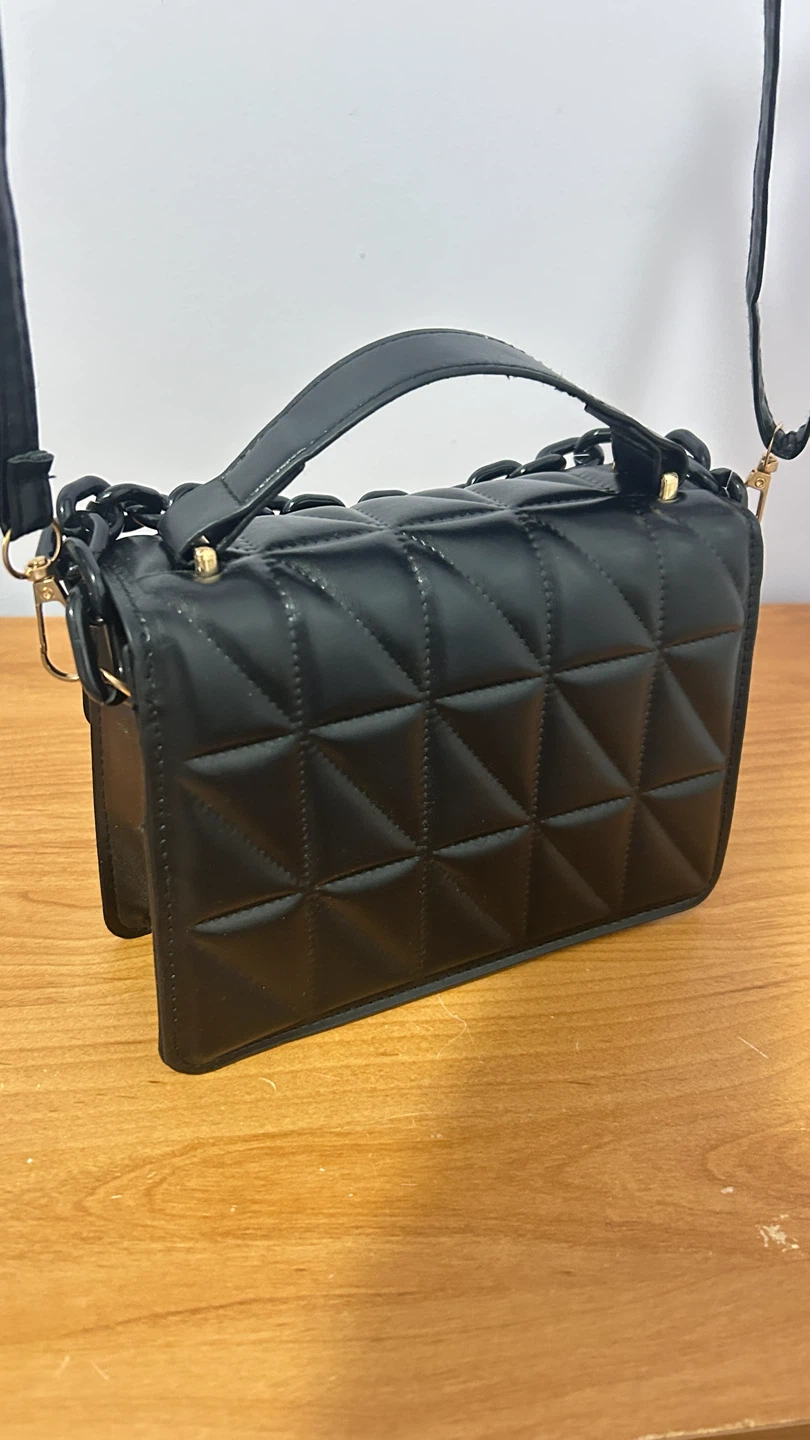 Black Quilted Crossbody Bag - photo 2