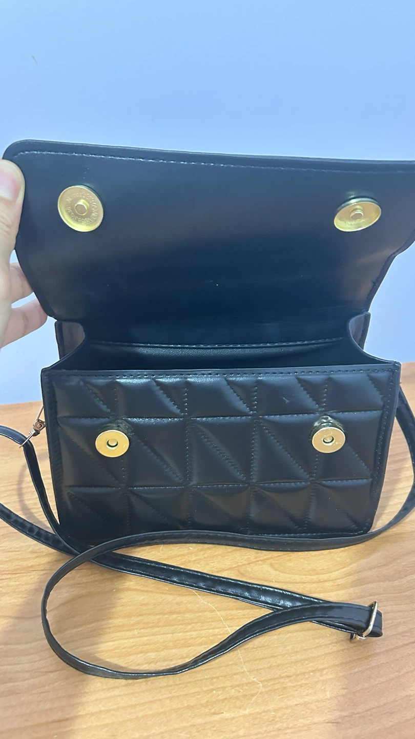 Black Quilted Crossbody Bag - photo 3