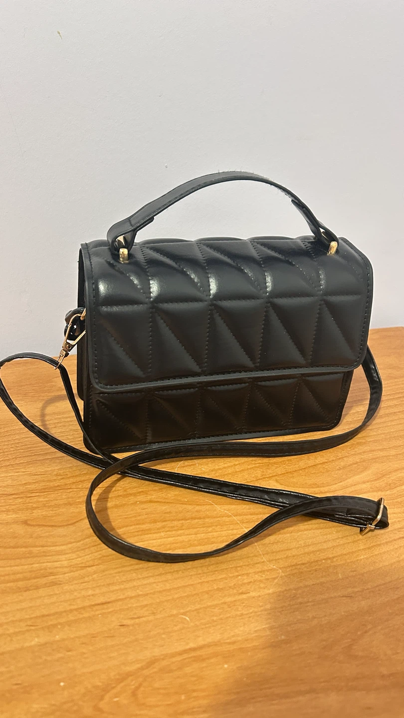 Black Quilted Crossbody Bag - photo 5