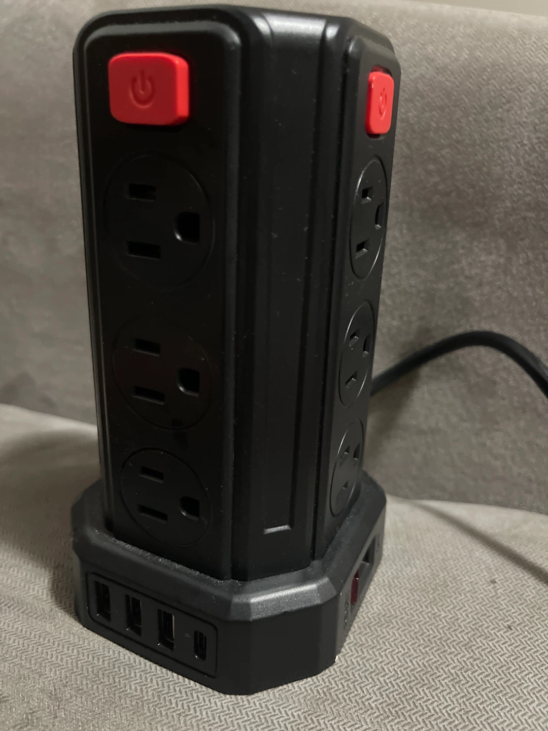 Tower Power Strip with USB Ports