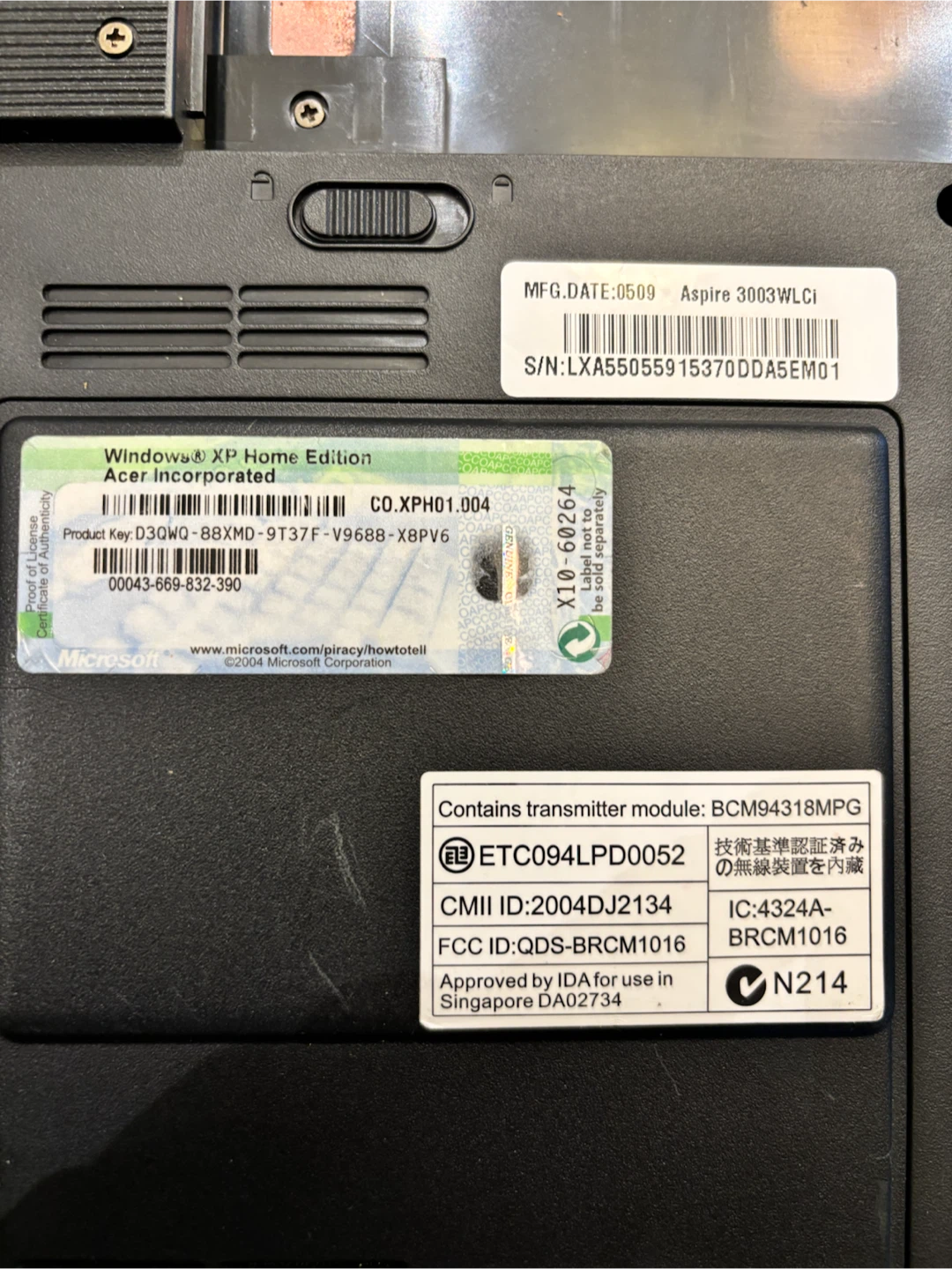 For parts Acer Aspire 3003WLCi laptop - photo 4