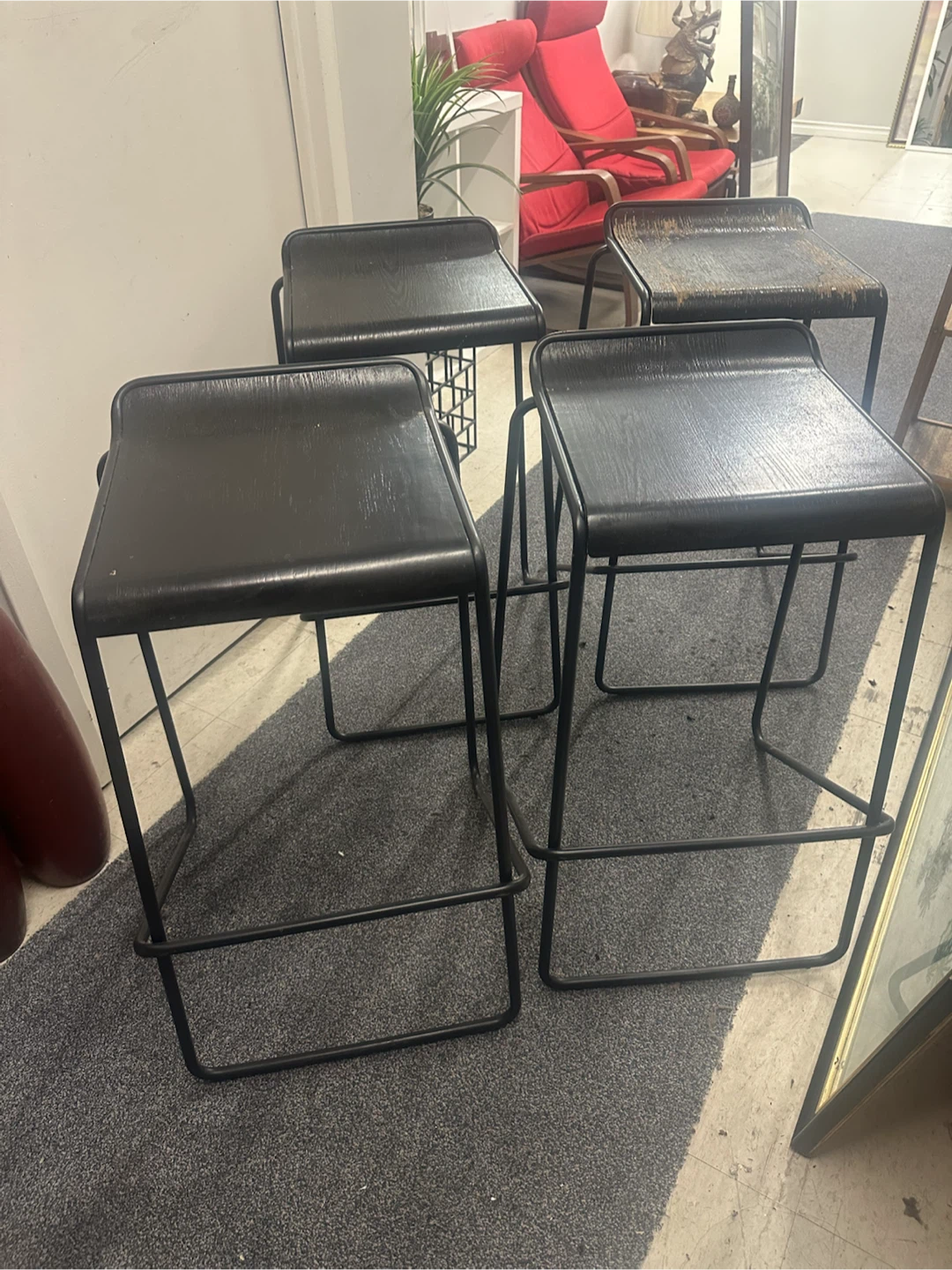 Set of 4 Blu Dot Ready Stacking Stools