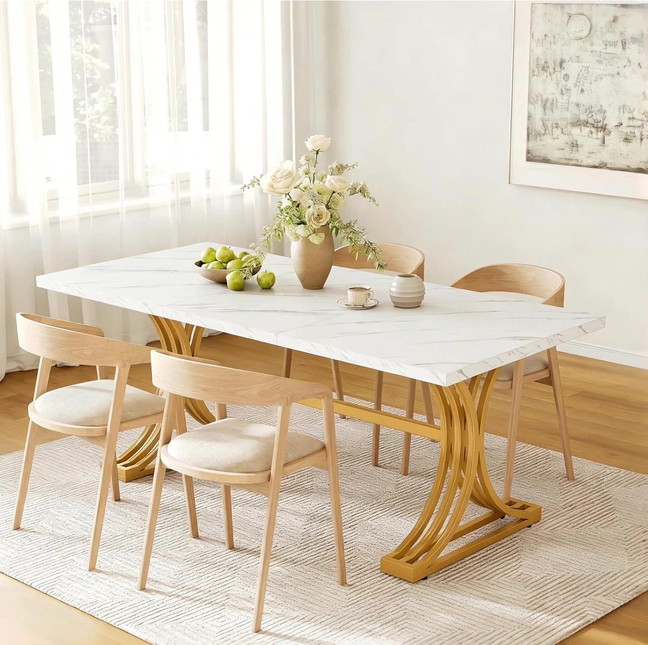 Faux Marble Dining Table - photo 2