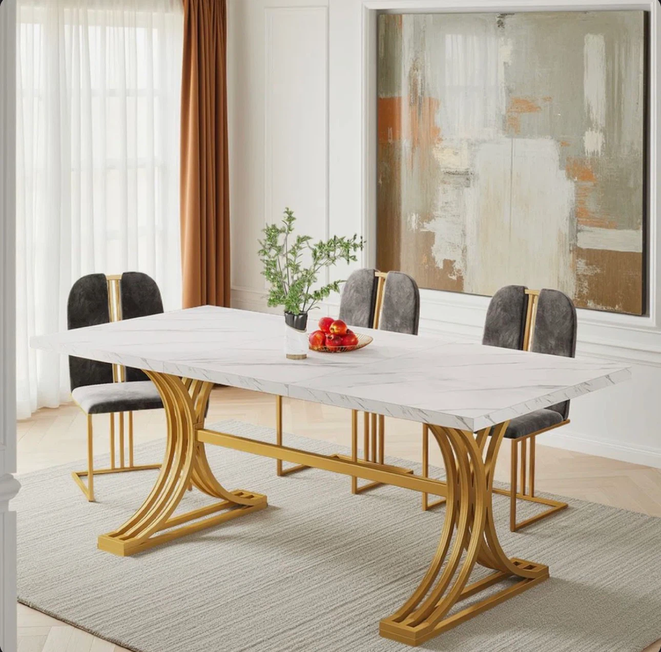 Faux Marble Dining Table - photo 3