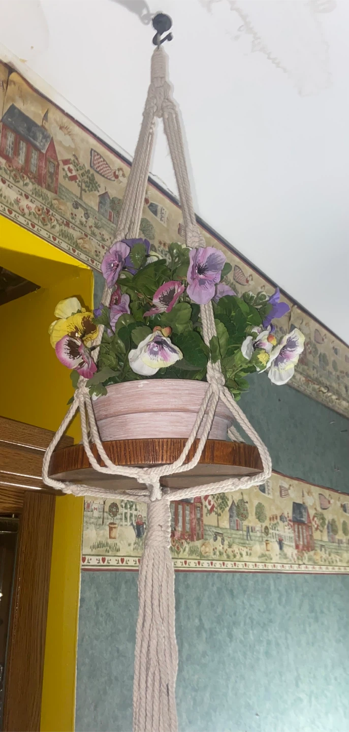 Macrame Hanging Plant Shelf
