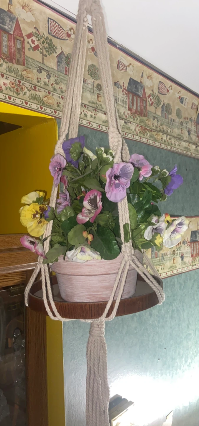 Macrame Hanging Plant Shelf - photo 2