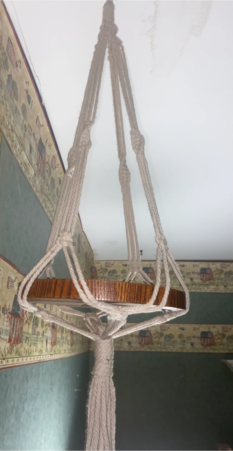 Macrame Hanging Plant Shelf - photo 4