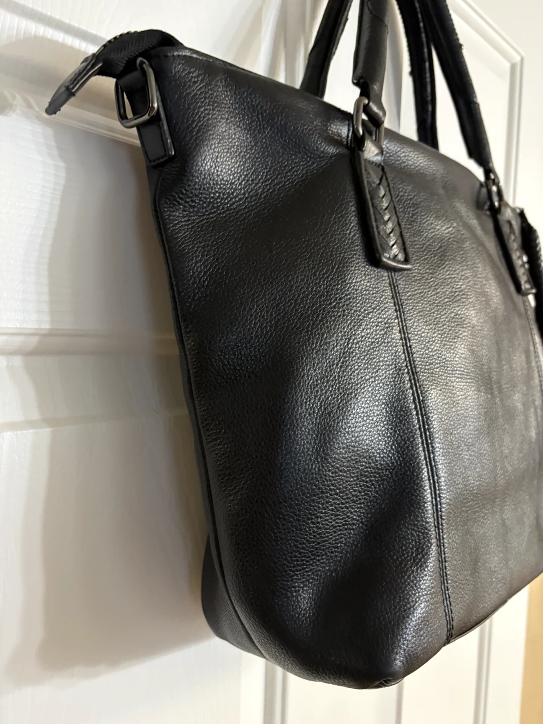 Steven by Steve Madden Black Grained Leather Tassel Tote Bag - photo 5