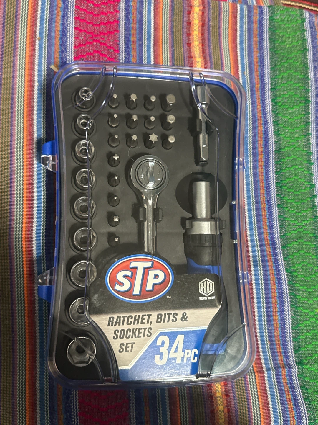STP 34-Piece Ratchet, Bits and Sockets Set