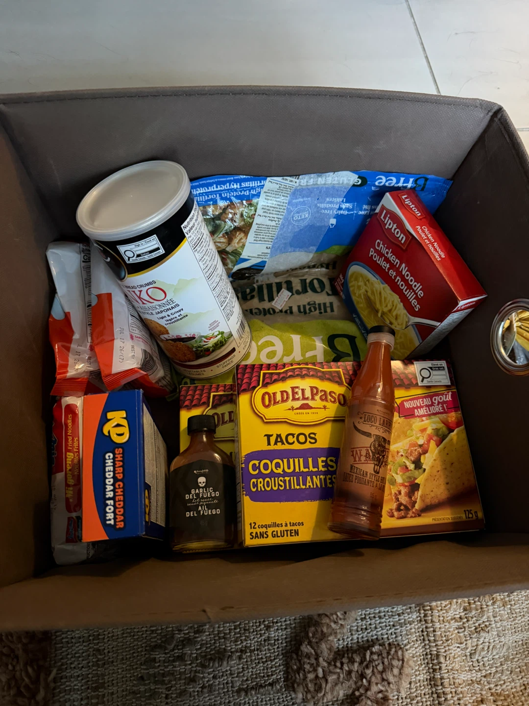 Assorted Pantry Staples and Hot Sauces