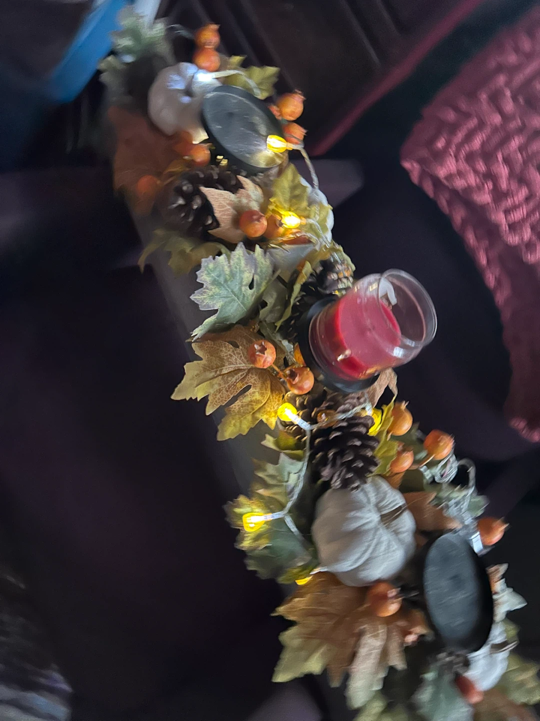 Autumn Fall Tabletop Centrepiece with LED Lights