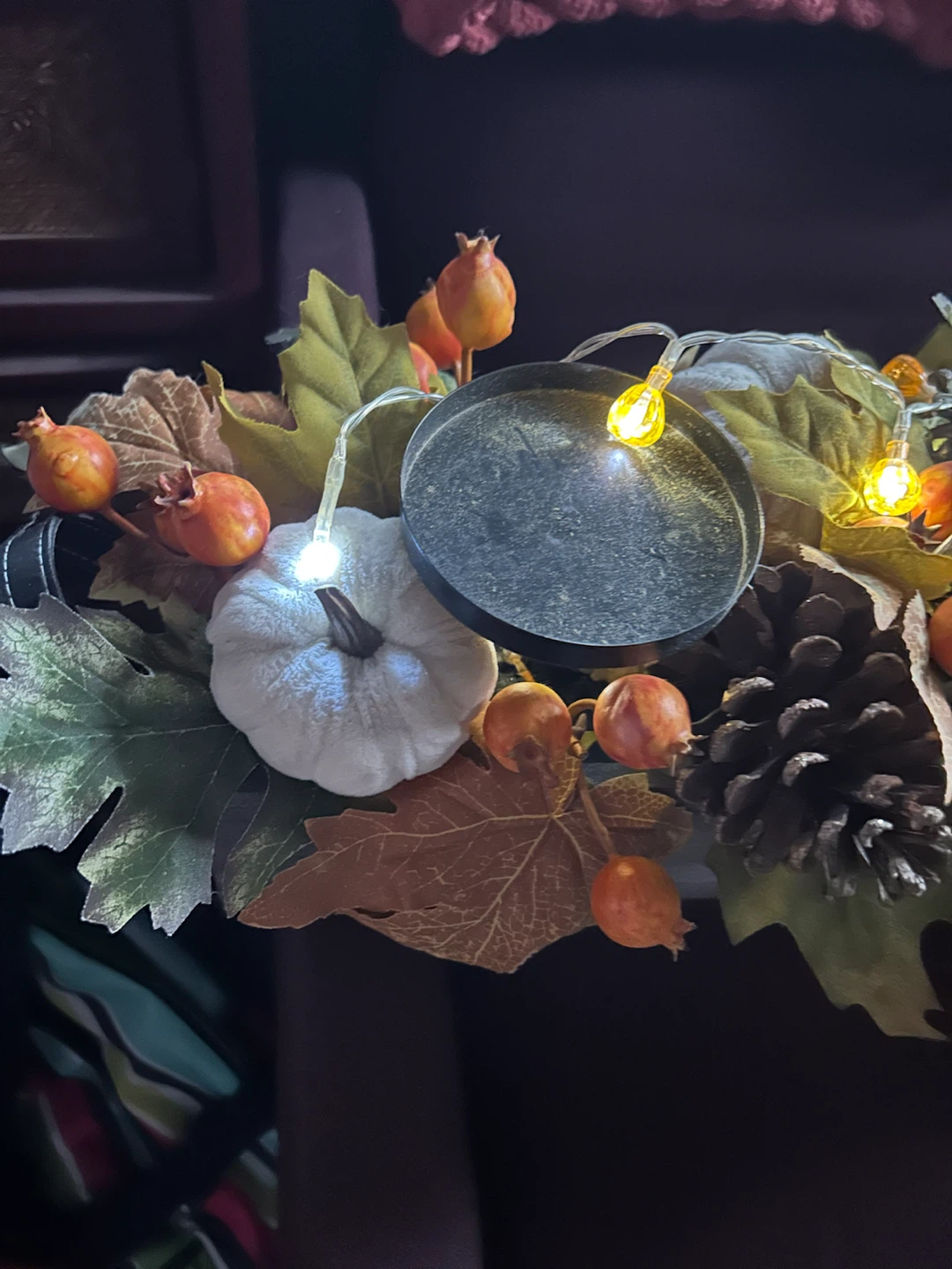 Autumn Fall Tabletop Centrepiece with LED Lights - photo 3