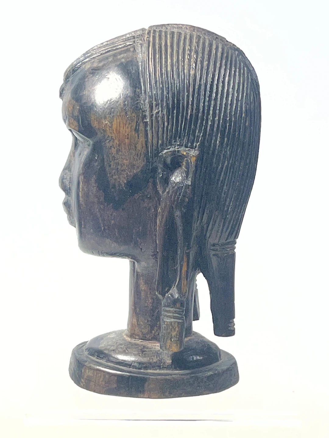 Vintage Hand-Carved African Ebony Wood Bust / Statue - photo 3