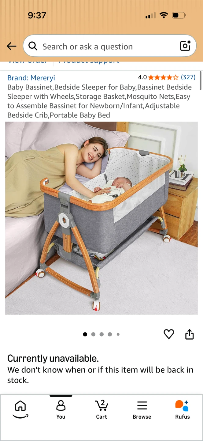 Mereryi Baby Bassinet Bedside Sleeper