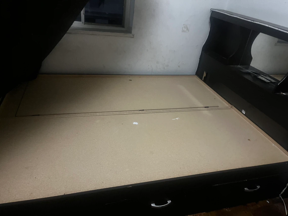 Black Storage Bed Frame with Headboard - photo 2