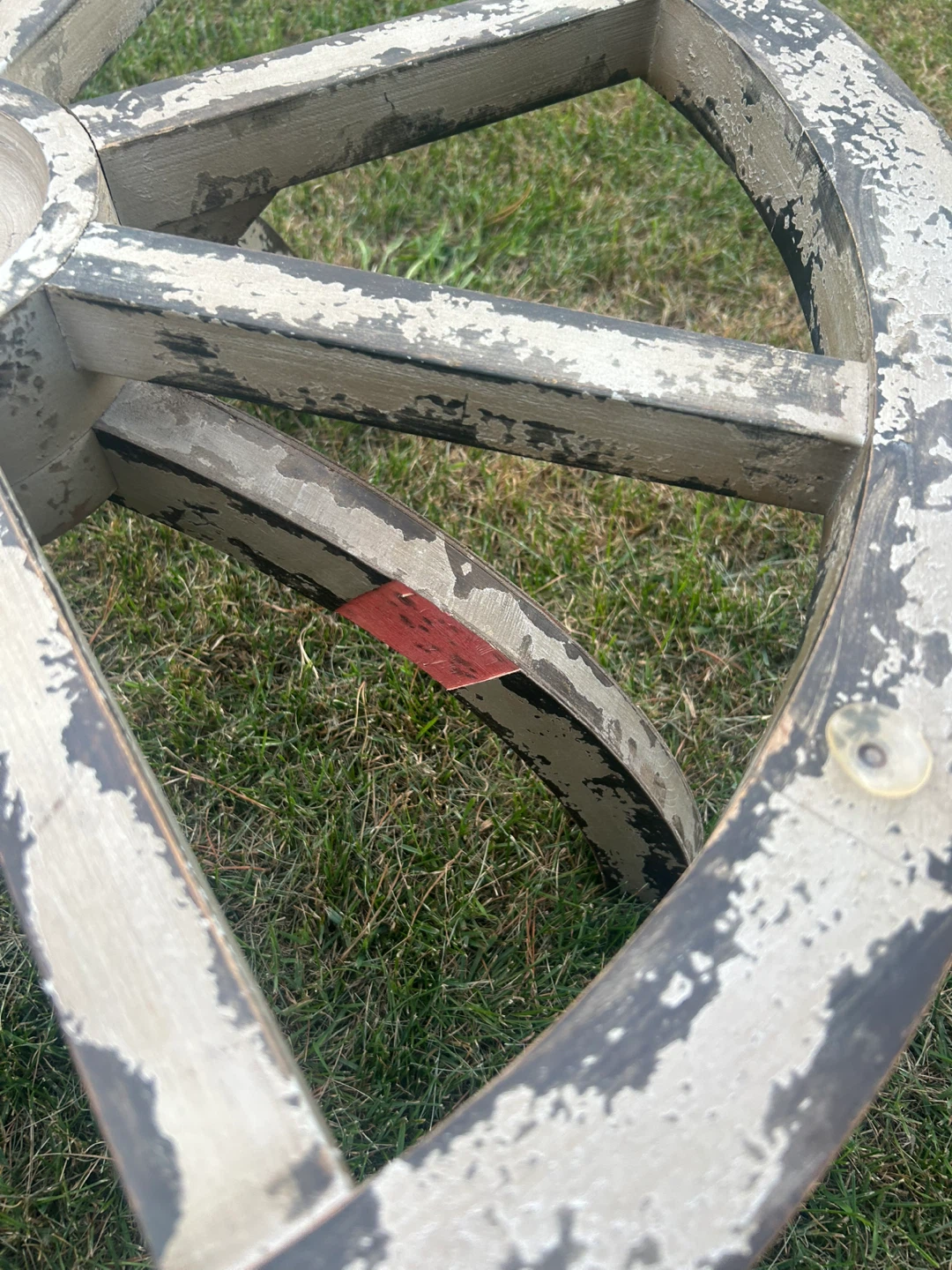 Rustic Wagon Wheel Coffee Table - photo 3