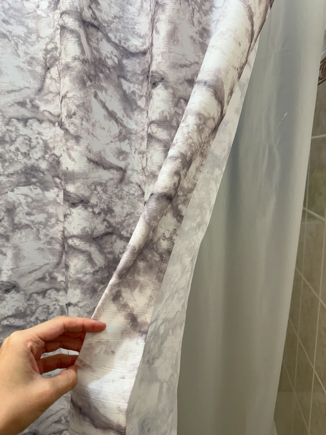 Marble Print Shower Curtain - photo 2