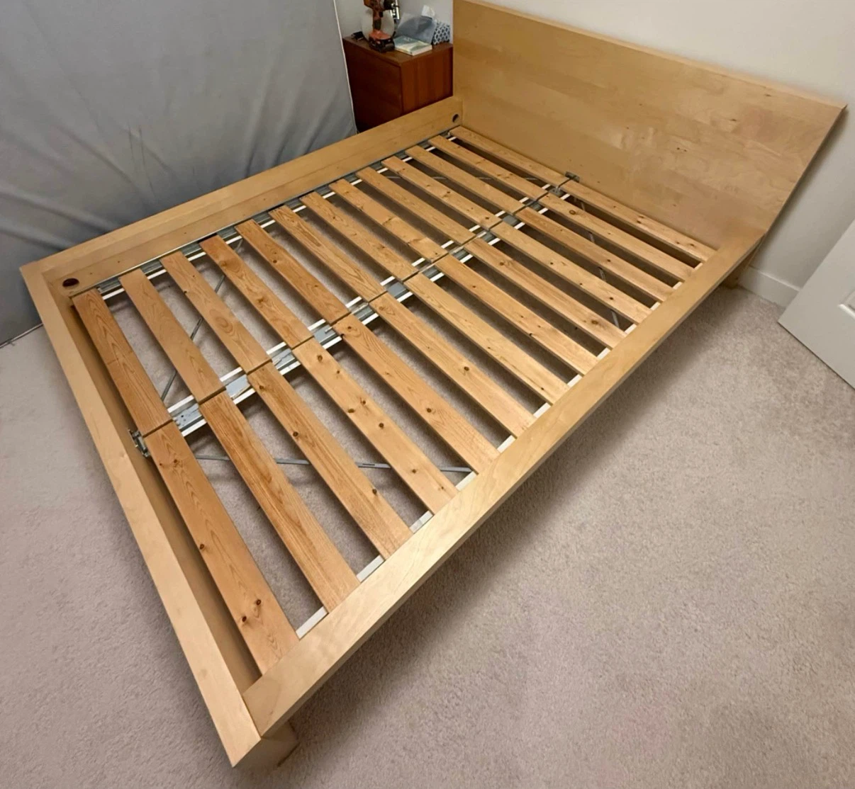IKEA Queen bed in yellow colour