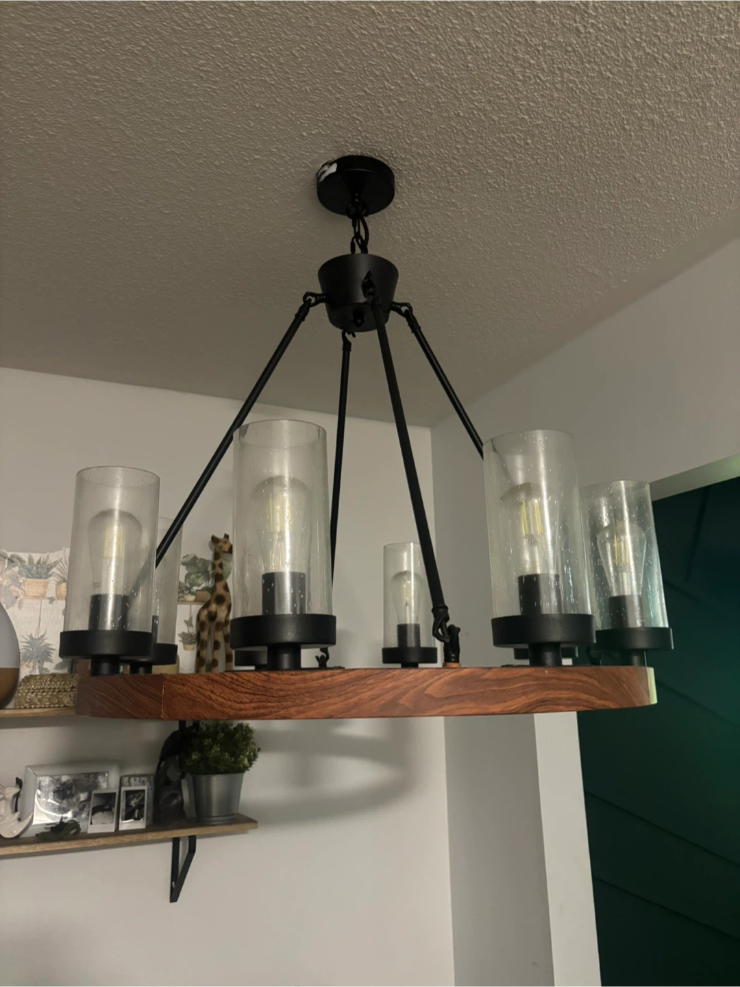 Rustic Wagon Wheel Chandelier