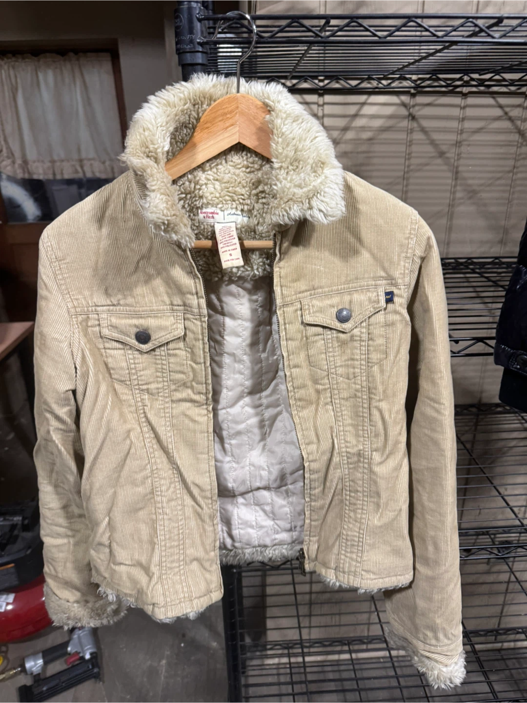 Abercrombie & Fitch Corduroy Sherpa Jacket