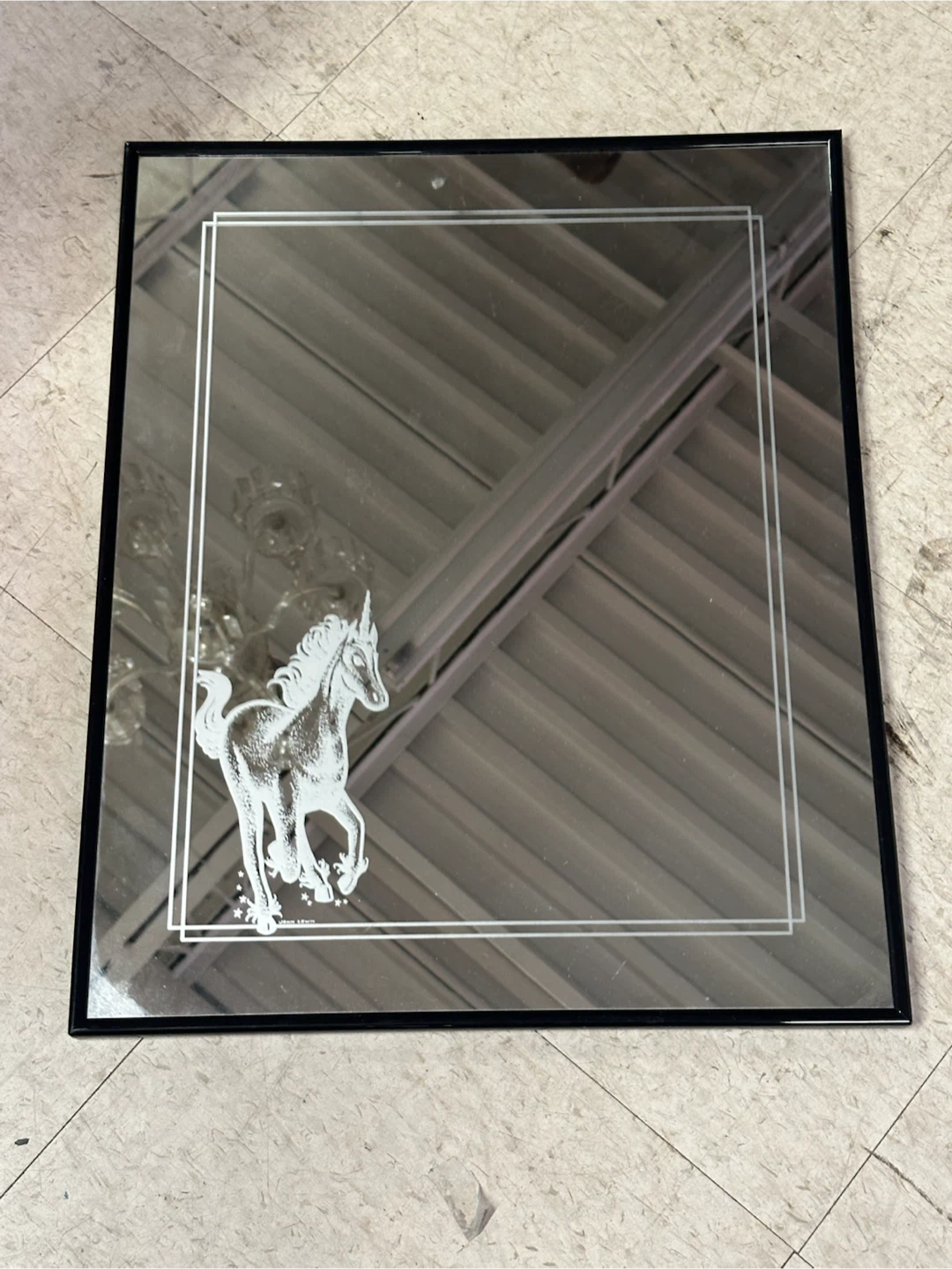 Old Unicorn Mirror