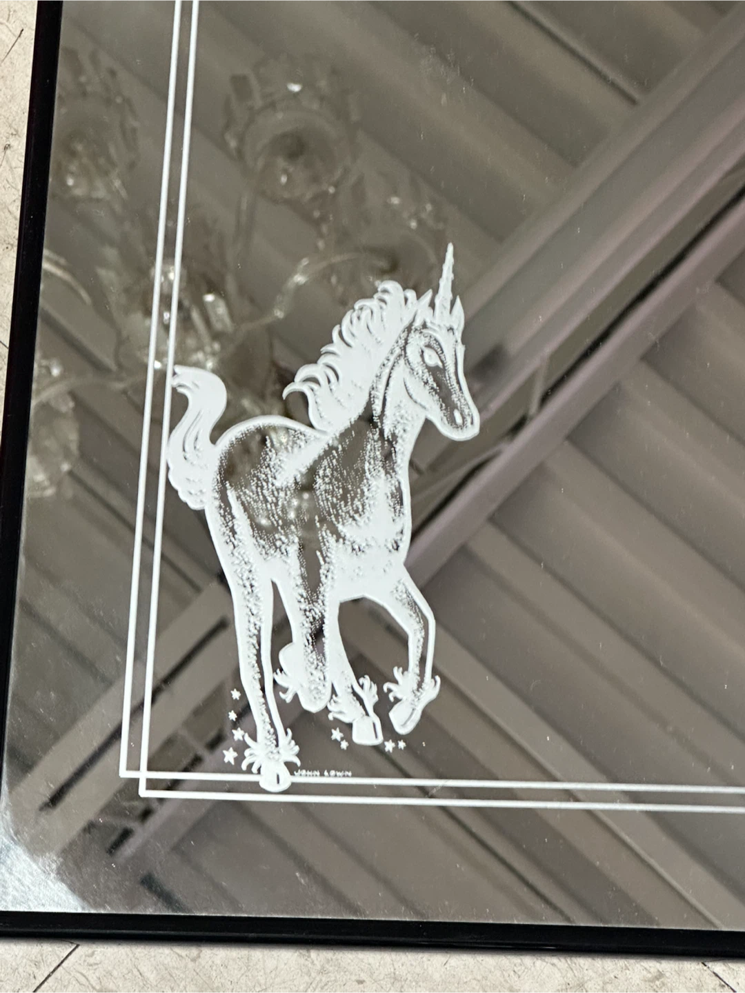 Old Unicorn Mirror - photo 2