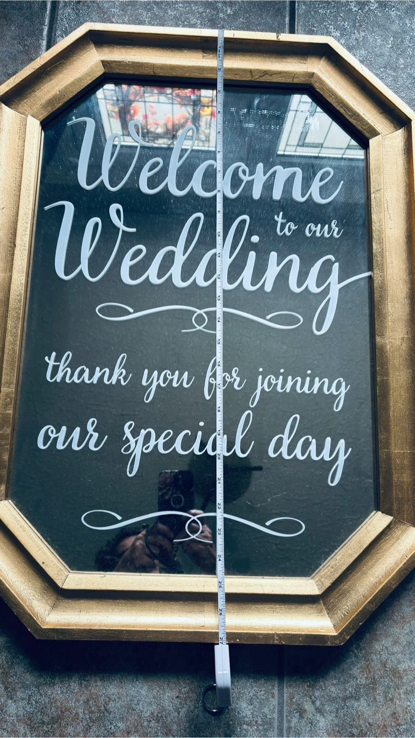 Gold Wedding Welcome Sign Mirror - photo 2