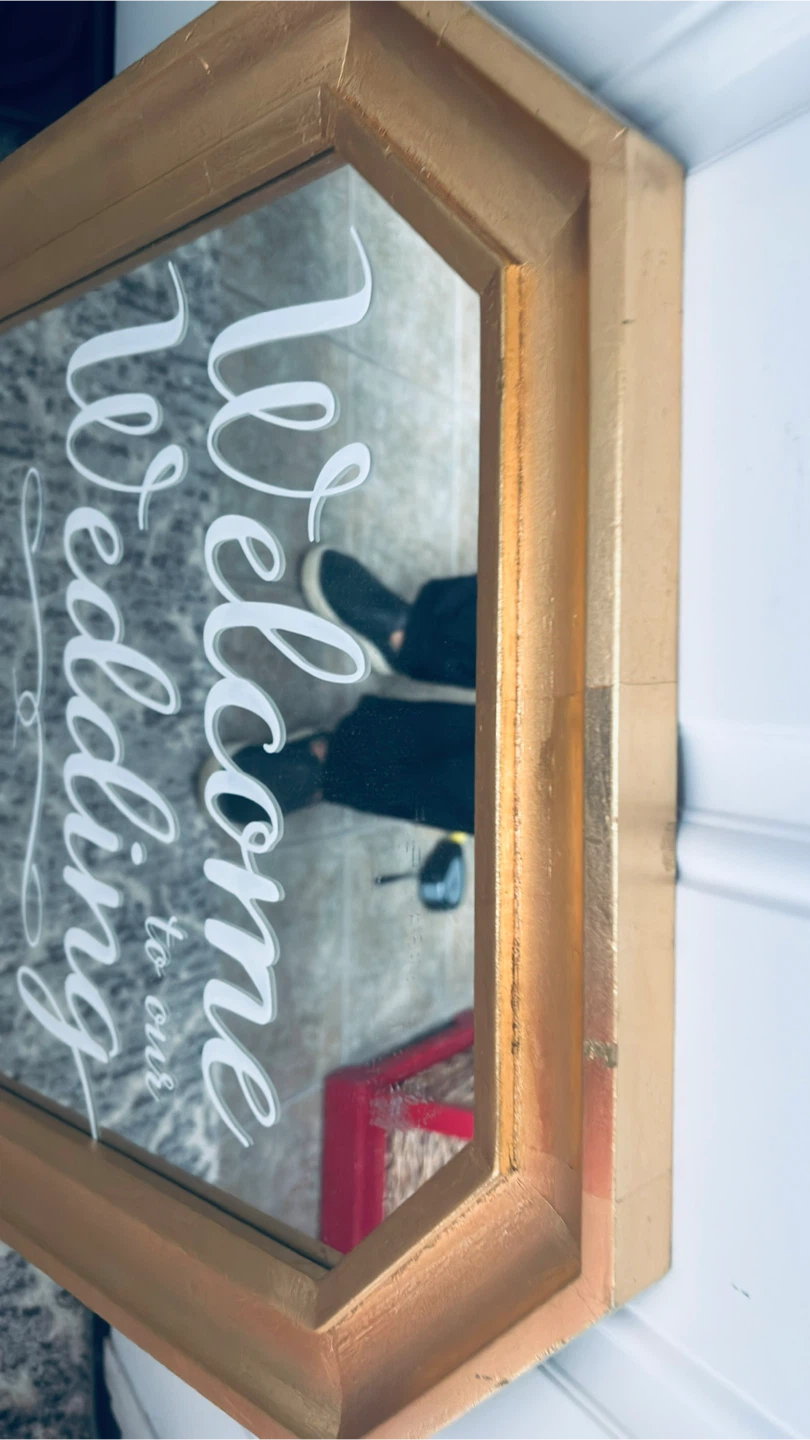 Gold Wedding Welcome Sign Mirror - photo 3