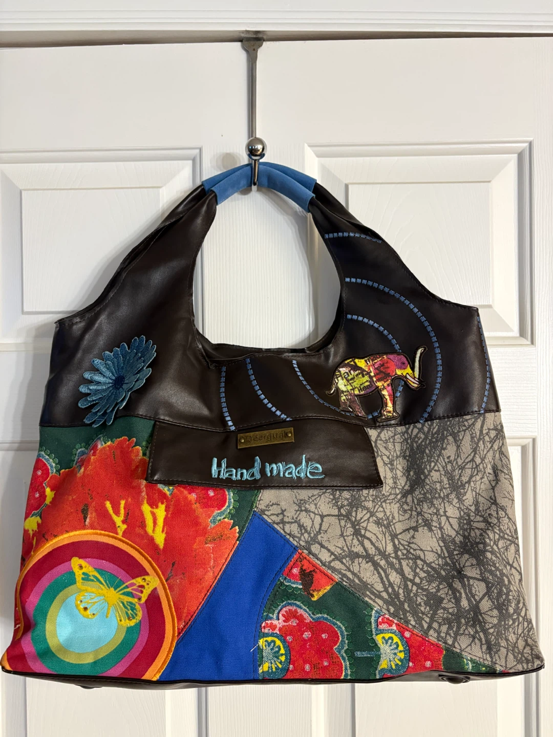 Desigual Hand Made Multi-Pattern Tote Bag