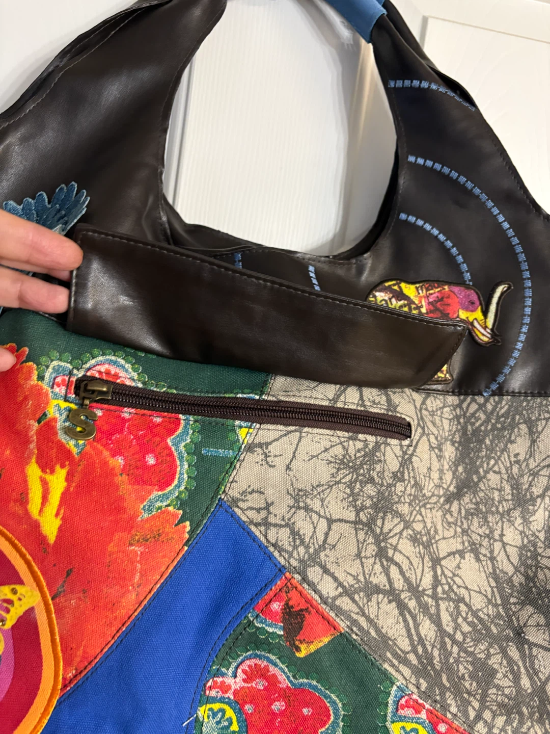 Desigual Hand Made Multi-Pattern Tote Bag - photo 5