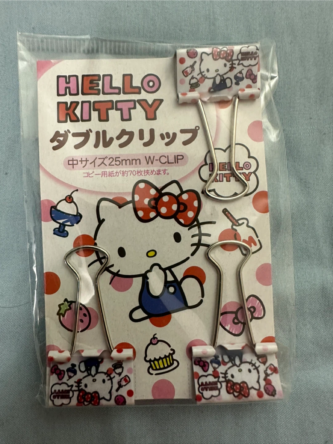 Hello Kitty Binder Clips 25mm