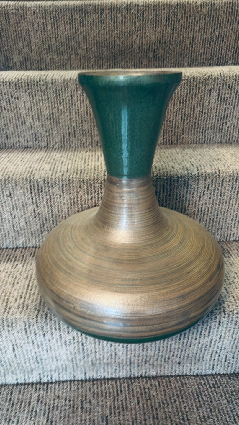 HomeSense Green and Bronze Vase