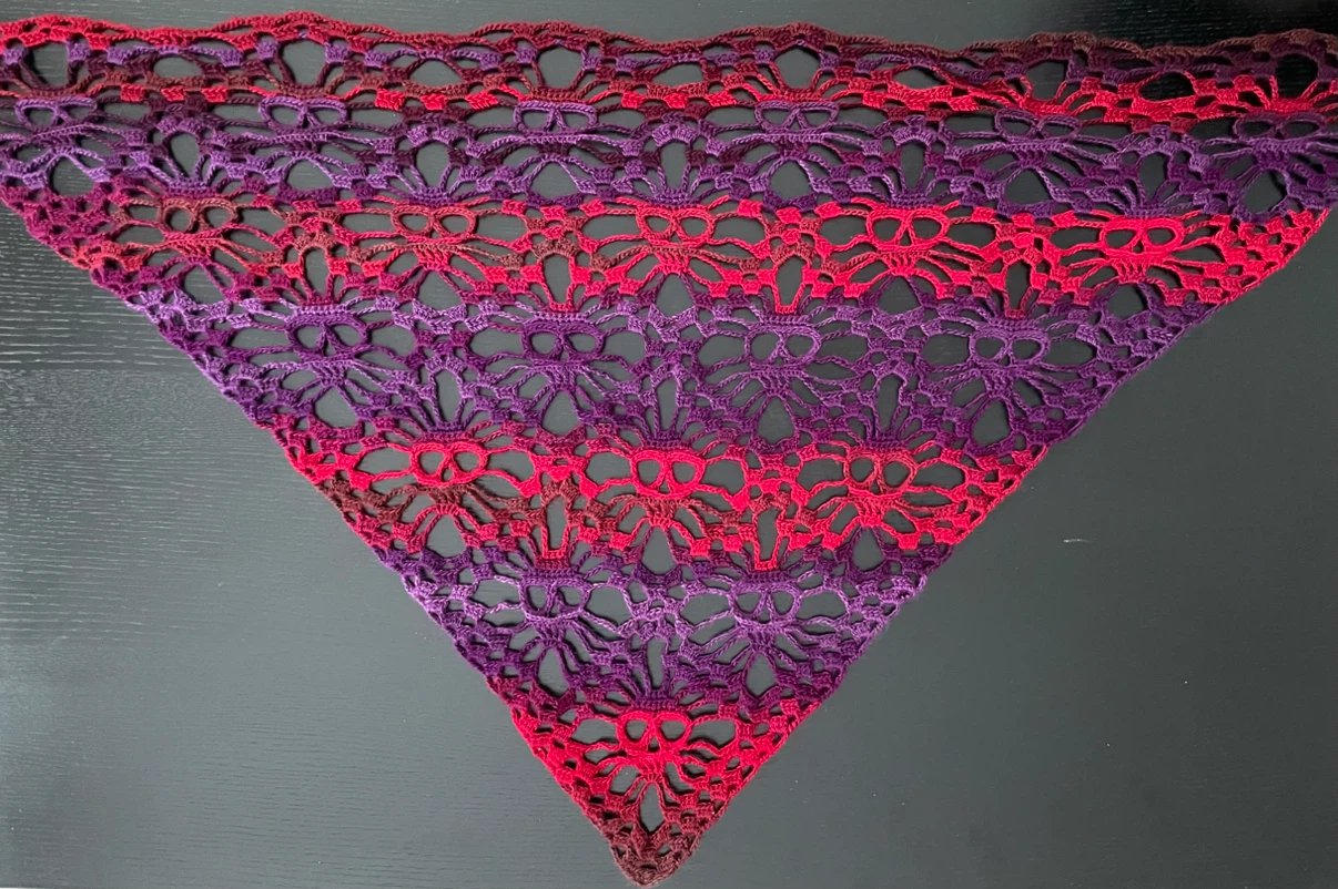 Handmade Crochet Skull Shawl