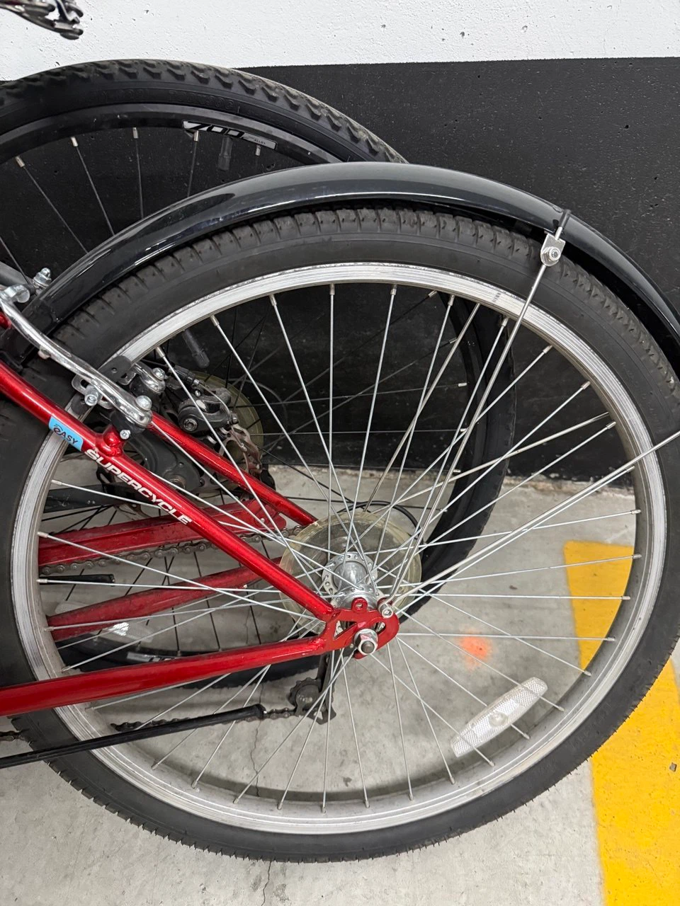 Supercycle red bike with front basket - photo 4