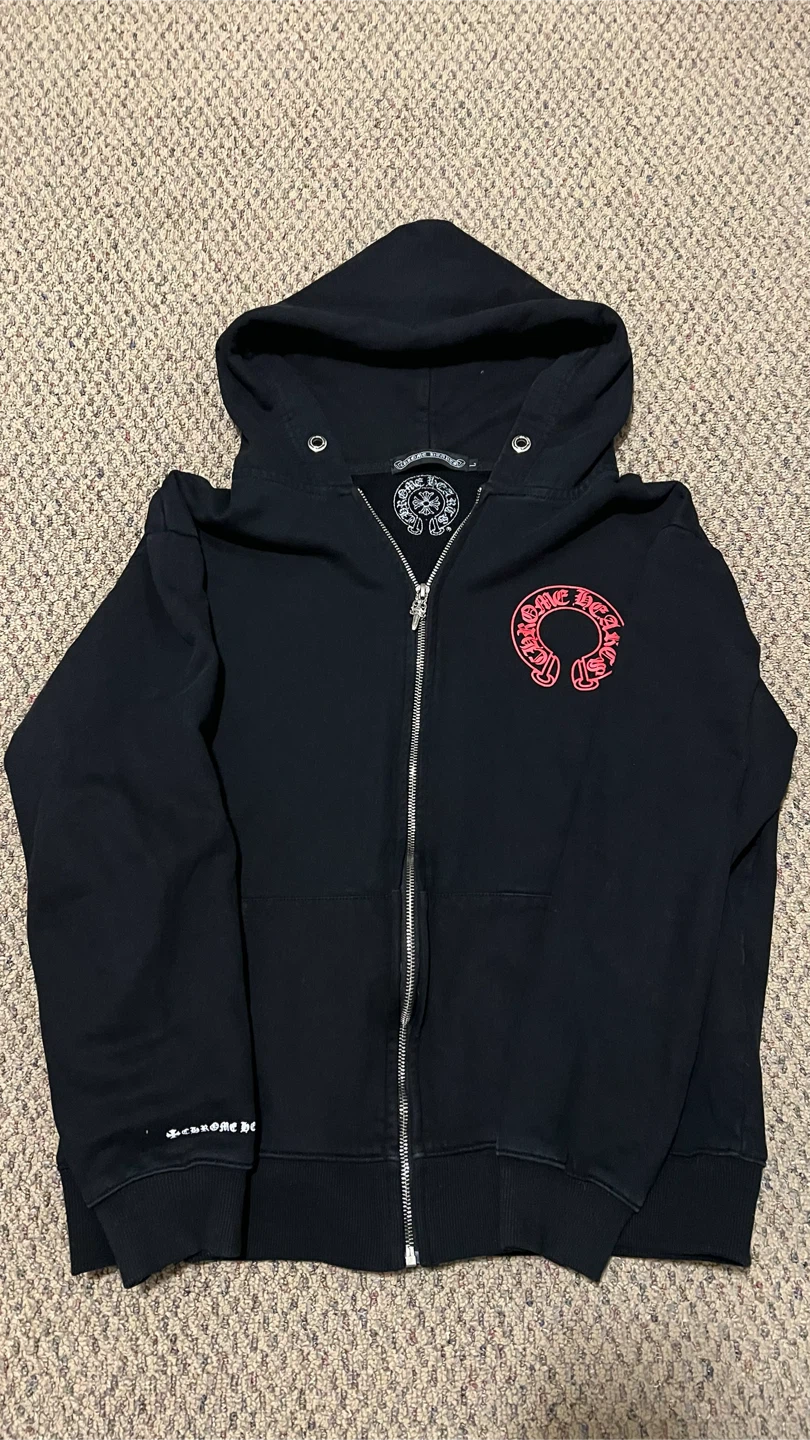 Red Chrome Hearts Zip-Up