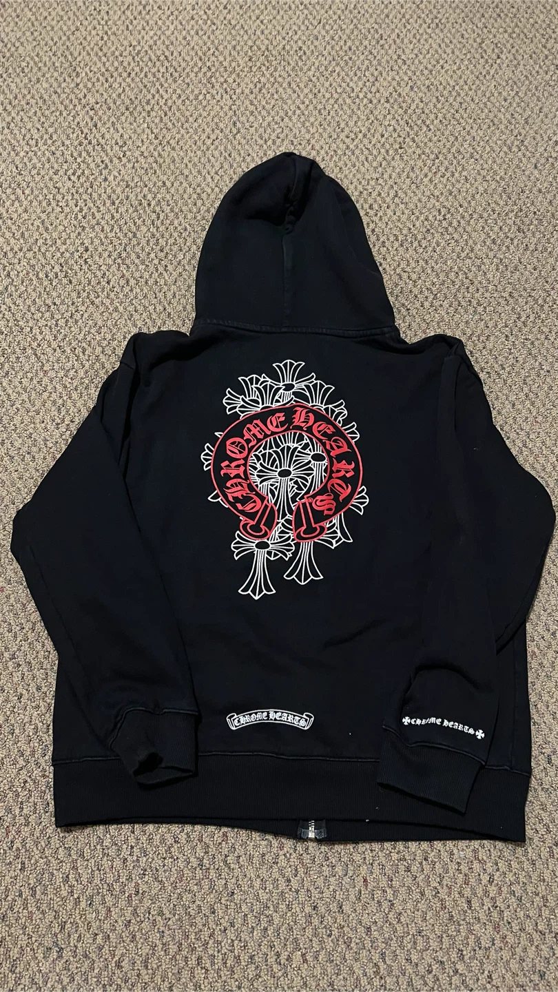 Red Chrome Hearts Zip-Up - photo 2