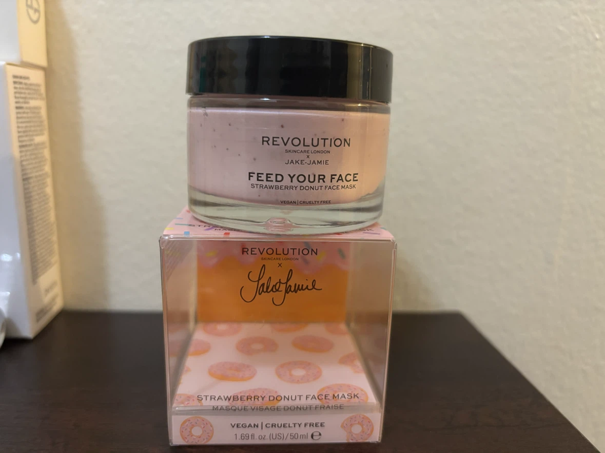 NEW-CLEARANCE-Revolution x Jake-Jamie Strawberry Donut Face Mask