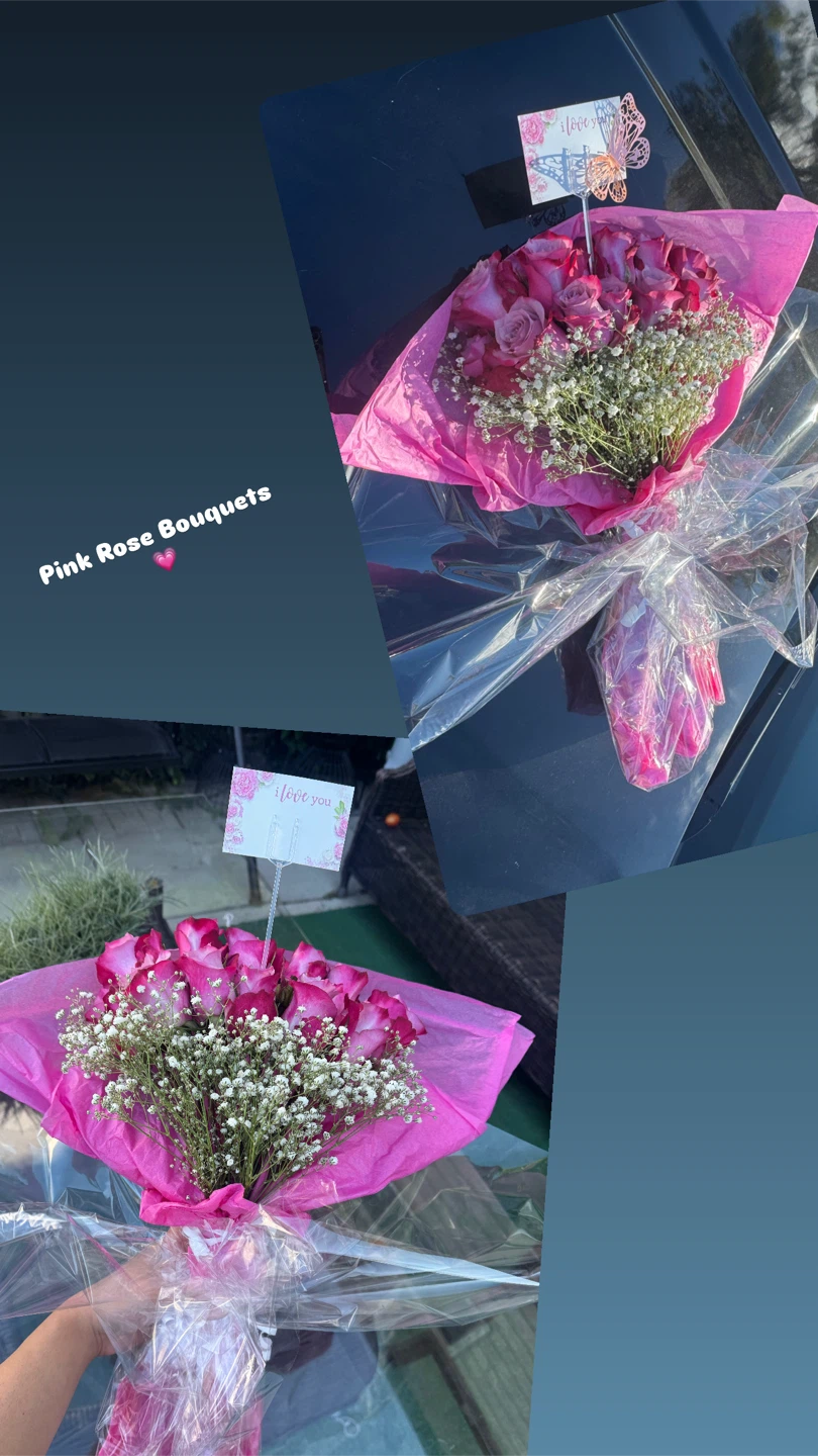 Real Pink Rose Bouquet