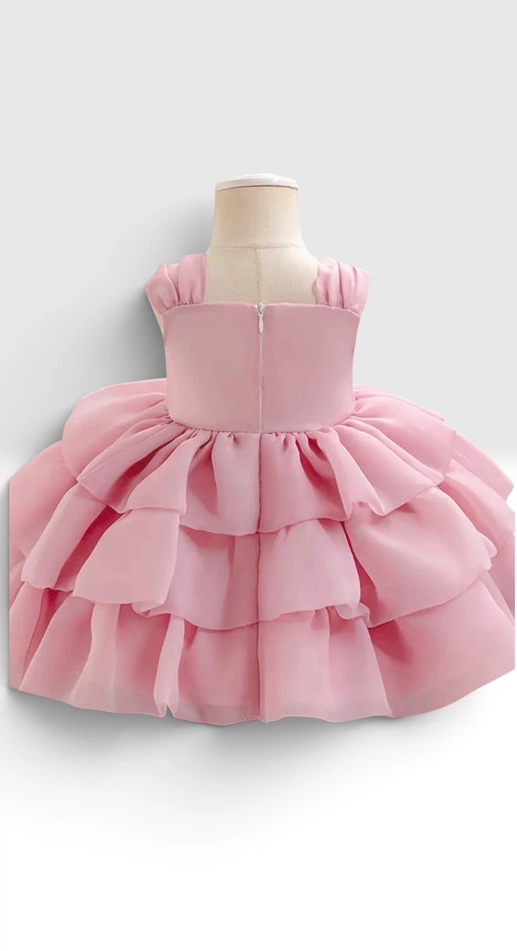 Pink Floral Toddler Party Dress 3-4 Y - photo 2
