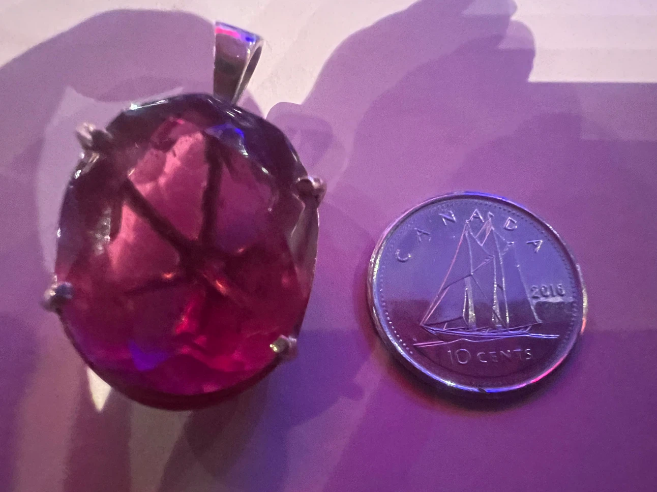 Heavy 10 k Pink topaz  Pendant - photo 2