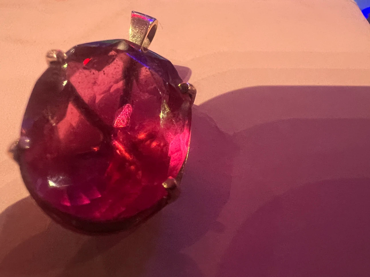 Heavy 10 k Pink topaz  Pendant - photo 3