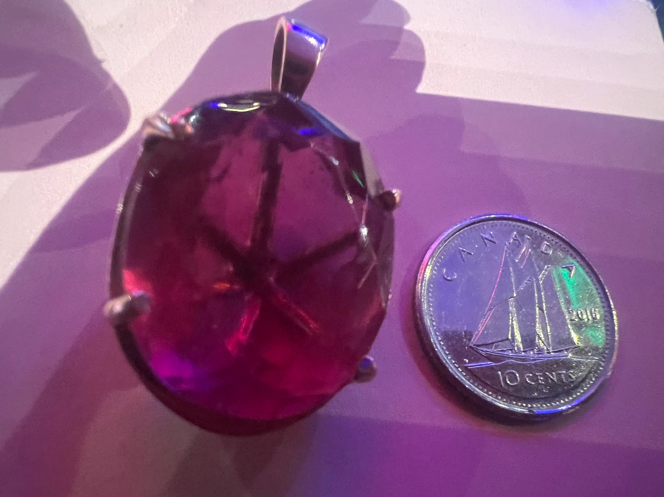 Heavy 10 k Pink topaz  Pendant - photo 4