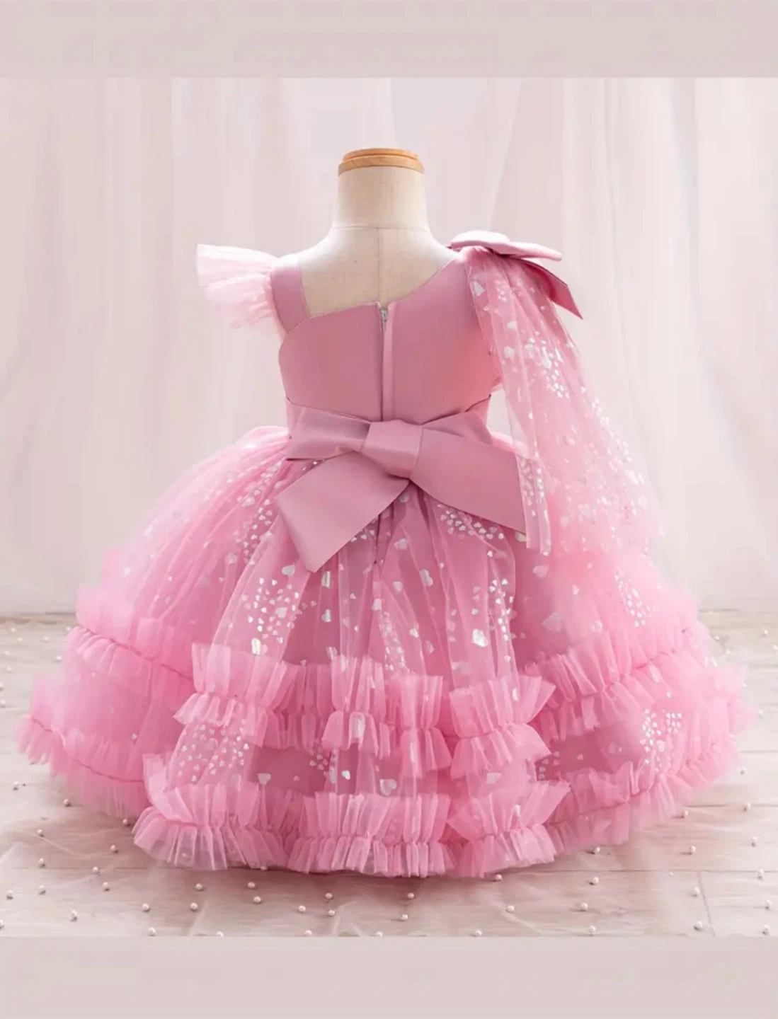 Pink Girls Tulle Party Dress 3-4 Y - photo 2